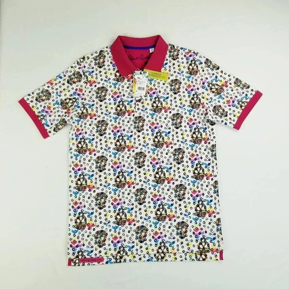 Robert Graham Size Small Kennedy Skull Polo Shirt - Picture 1 of 7